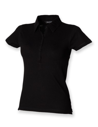 S-SK042-Womens Short Sleeved Stretch Polo